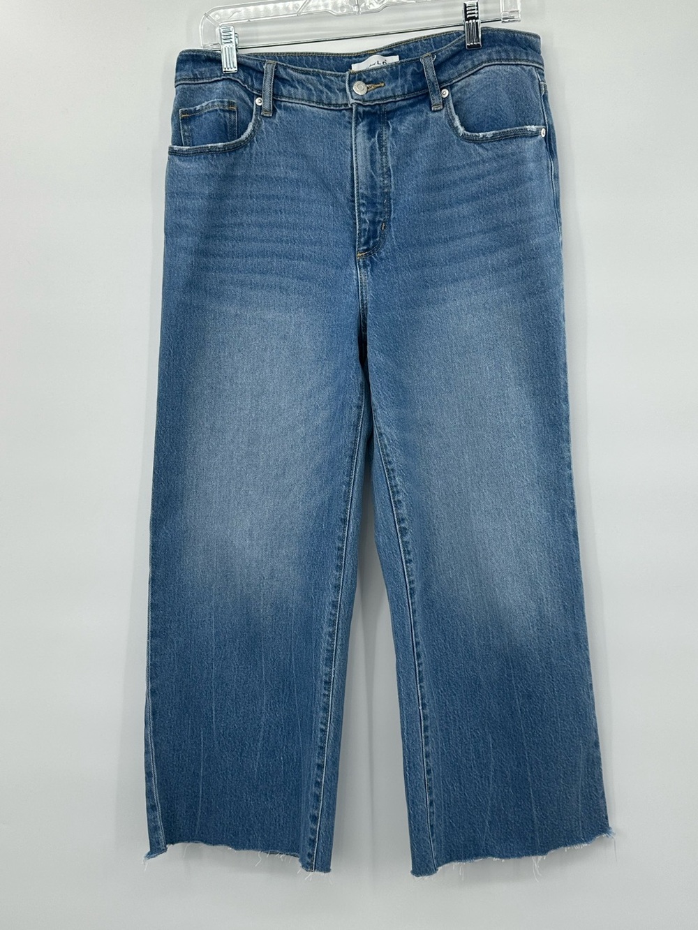 LOFT Raw hem The Wide Leg Cropped Jeans size 8 NWOT
